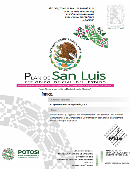 CONVOCATORIA Y AGENDA PROGRAMACION DE ELECCION DE COMITES DEL CONSEJO DESARROLLO SOCIAL