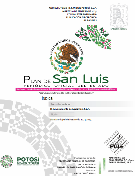 Plan Municipal de desarrollo 2024-2027