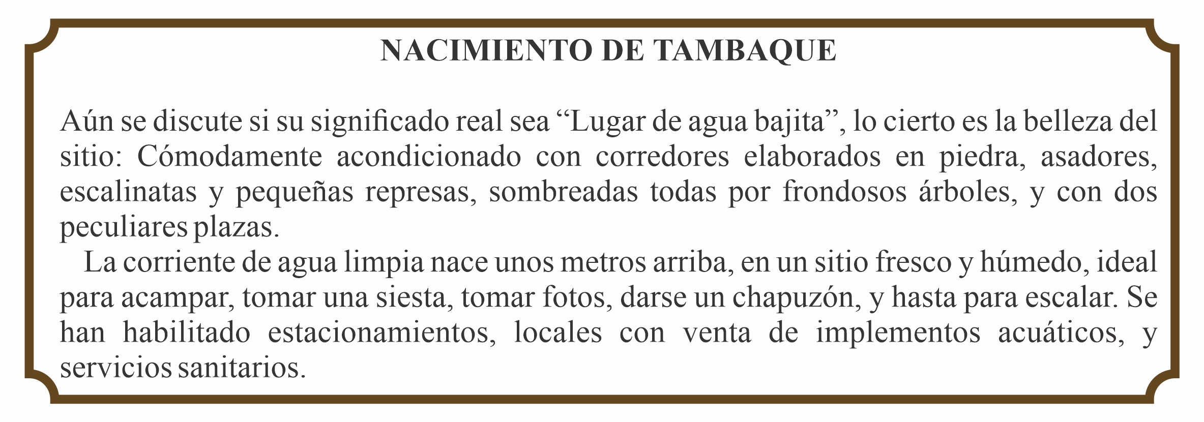 Nacimiento de Tambaque